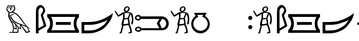 предпросмотр шрифта Meroitic Hieroglyphics