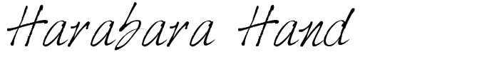 шрифт Harabara Hand