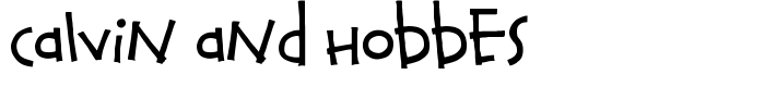 шрифт Calvin and Hobbes