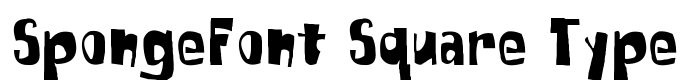 предпросмотр шрифта SpongeFont Square Type
