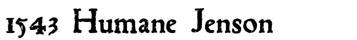 предпросмотр шрифта 1543 Humane Jenson