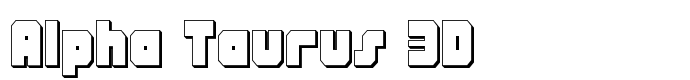 шрифт Alpha Taurus 3D