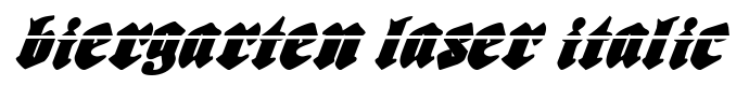 шрифт Biergarten Laser Italic