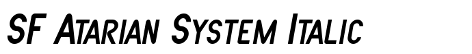 шрифт SF Atarian System Italic