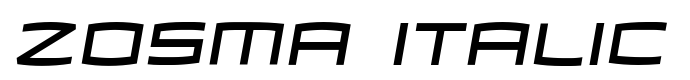 шрифт Zosma Italic