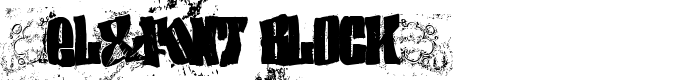 предпросмотр шрифта (el&font BLOCK)