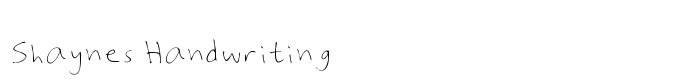 шрифт Shaynes Handwriting
