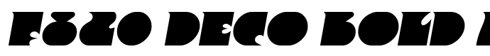 шрифт F820 Deco Bold Italic