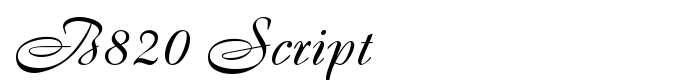 шрифт B820 Script