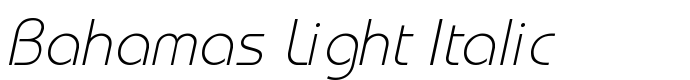 шрифт Bahamas Light Italic