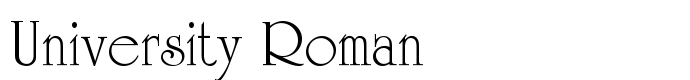 шрифт University Roman
