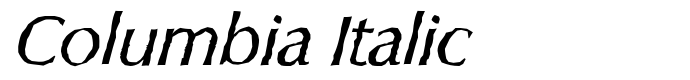 шрифт Columbia Italic