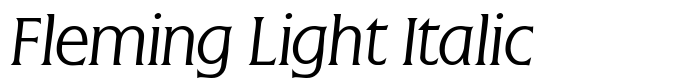 предпросмотр шрифта Fleming Light Italic