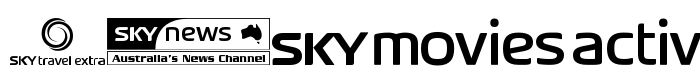предпросмотр шрифта SKY logos