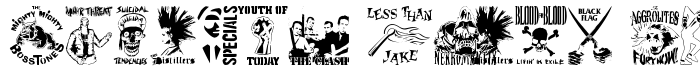 предпросмотр шрифта Stencil Punks Band Logos