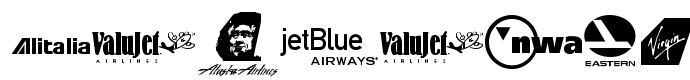 предпросмотр шрифта Airline Logos Past and Present