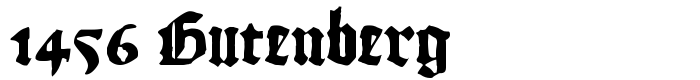 предпросмотр шрифта 1456 Gutenberg