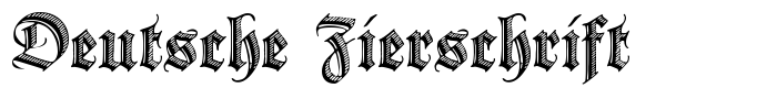 предпросмотр шрифта Deutsche Zierschrift