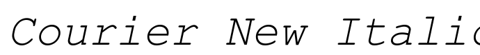 предпросмотр шрифта Courier New Italic