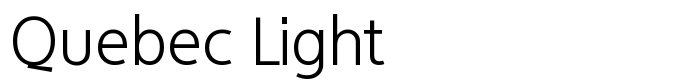 шрифт Quebec Light