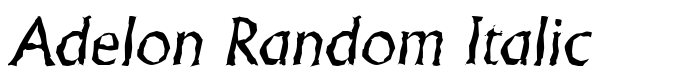 шрифт Adelon Random Italic