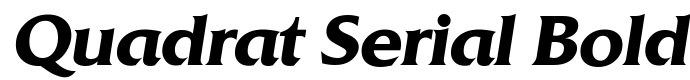 шрифт Quadrat Serial Bold Italic