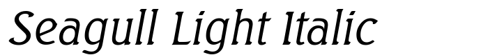 предпросмотр шрифта Seagull Light Italic