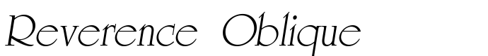 предпросмотр шрифта Reverence Oblique