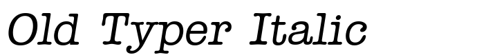 предпросмотр шрифта Old Typer Italic