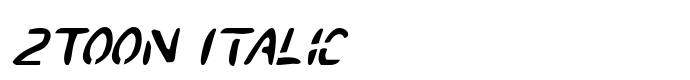 предпросмотр шрифта 2Toon Italic