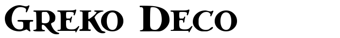 шрифт Greko Deco