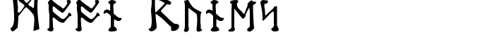 предпросмотр шрифта Moon Runes