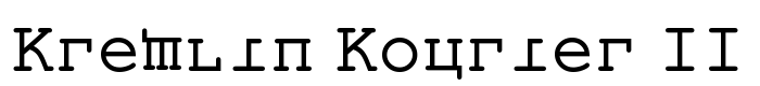 шрифт Kremlin Kourier II