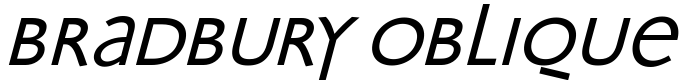 предпросмотр шрифта Bradbury Oblique