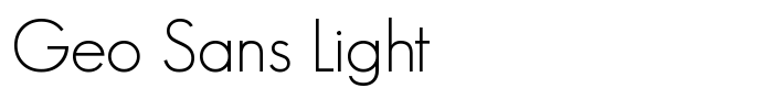 предпросмотр шрифта Geo Sans Light