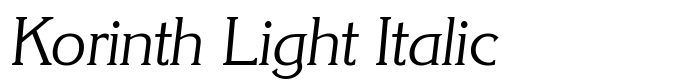 предпросмотр шрифта Korinth Light Italic