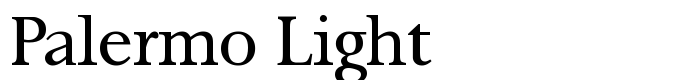 шрифт Palermo Light