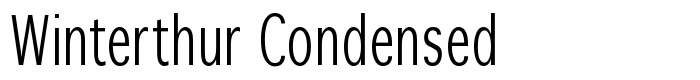 предпросмотр шрифта Winterthur Condensed