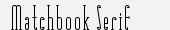 шрифт Matchbook Serif