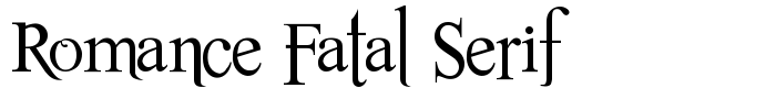 шрифт Romance Fatal Serif