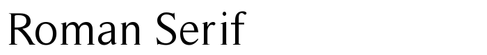 шрифт Roman Serif