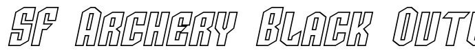 шрифт SF Archery Black Outline Italic