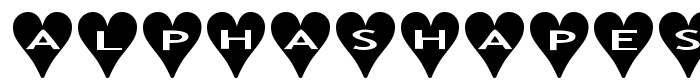 предпросмотр шрифта AlphaShapes Hearts