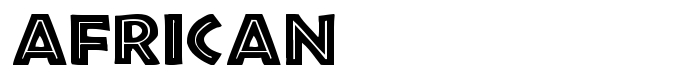 шрифт African