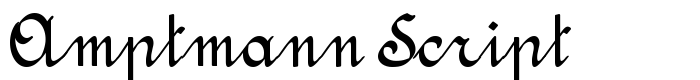 шрифт Amptmann Script