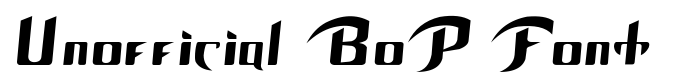 шрифт Unofficial BoP Font