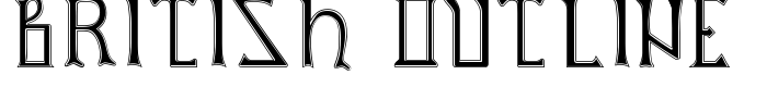 шрифт British Outline Majuscules
