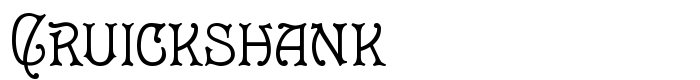шрифт Cruickshank