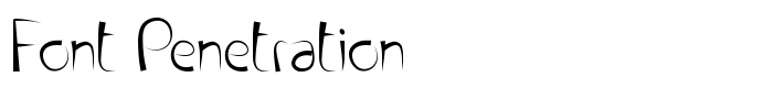предпросмотр шрифта Font Penetration