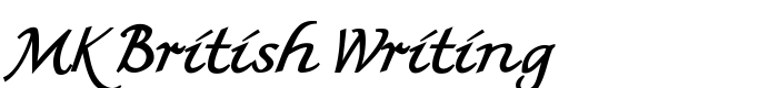 шрифт MK British Writing